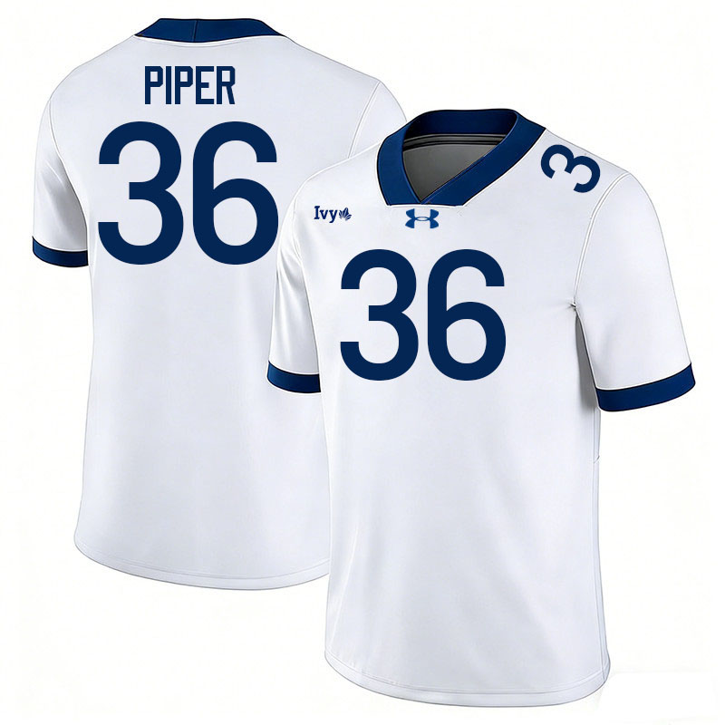 Yale Bulldogs #36 Noah Piper College Football Jerseys,Uniforms Stitched-White
